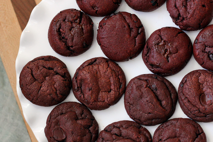 Red Velvet Cookies Aerial CU