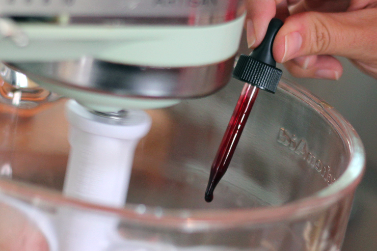 Natural food coloring, red velvet cookies.