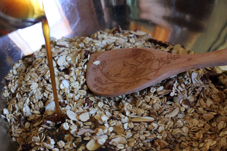 Maple Nut Granola Bars Syrup Pour Maple Nut Granola Bars Syrup Pour