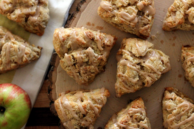 Apple Spice Scones Aerial CU Apple Spice Scones Aerial CU