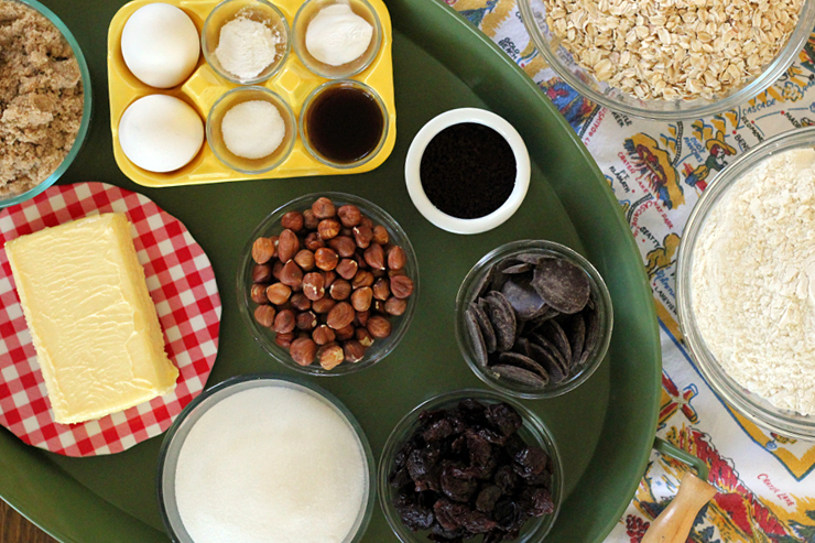 Oregon Trail Cookies IngredientsAerial