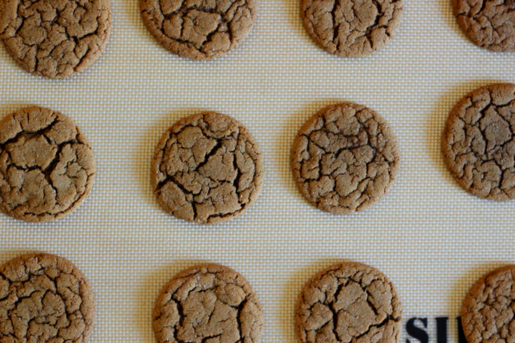 GingerMolassesBaked Allow the ginger molasses cookies to cool down before glazing.