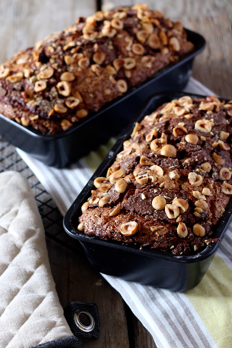 Banana Nutella Bread Cooling Loaves Banana Nutella Bread Cooling Loaves