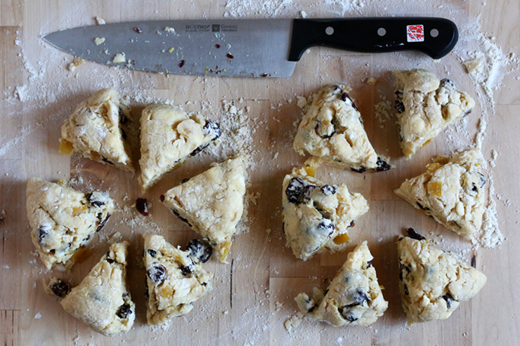 Sour Lemon Cherry Scones Cut Sour Lemon Cherry Scones Cut