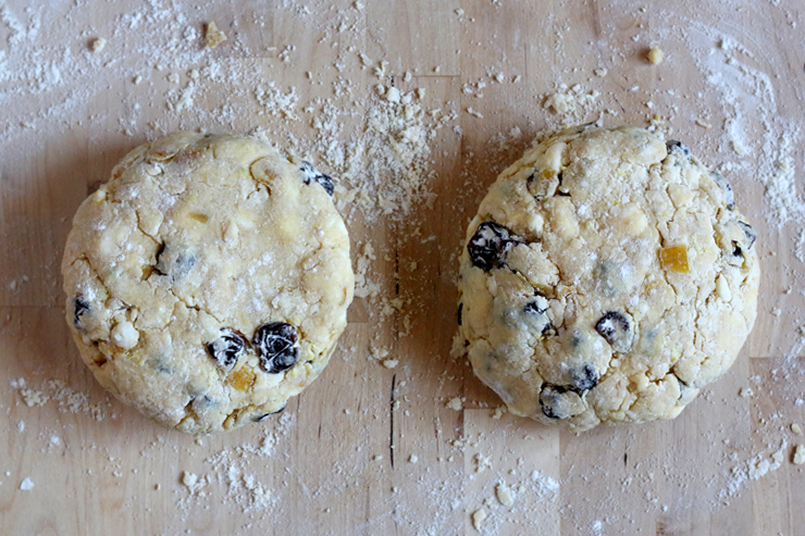 Sour Lemon Cherry Scones Dough Disks Sour Lemon Cherry Scones Dough Disks
