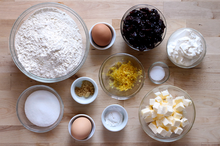 Sour Lemon Cherry Scone Ingredients Sour Lemon Cherry Scone Ingredients