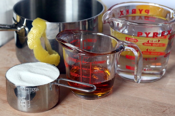 Ingredients for candied lemon Ingredients for candied lemon