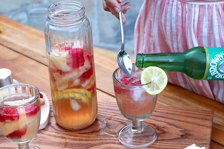White Sangria Ginger Ale Float White Sangria Ginger Ale Float