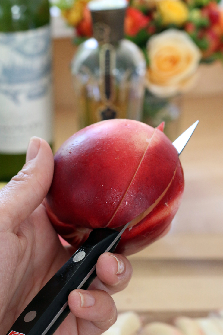 slicing nectarines slicing nectarines