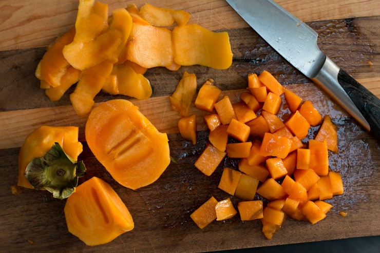 Persimmon Cinnamon Scones Cutting Persimmon Cinnamon Scones Cutting