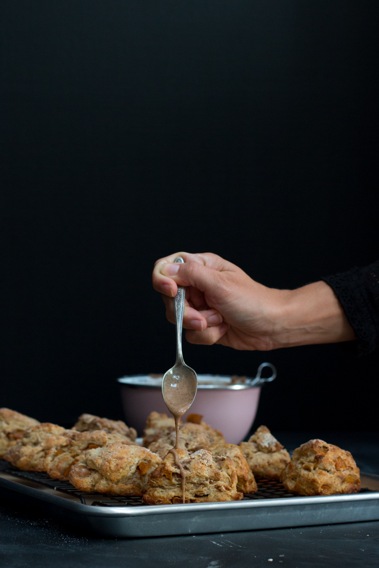 Persimmon Cinnamon Scones Drizzle