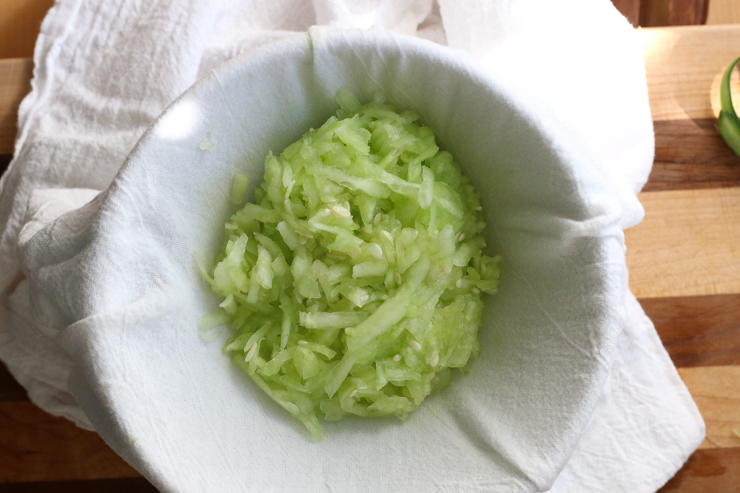 grated cucumber