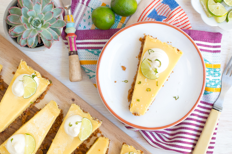 Key Lime Tequila Tart with Pretzel Crust.