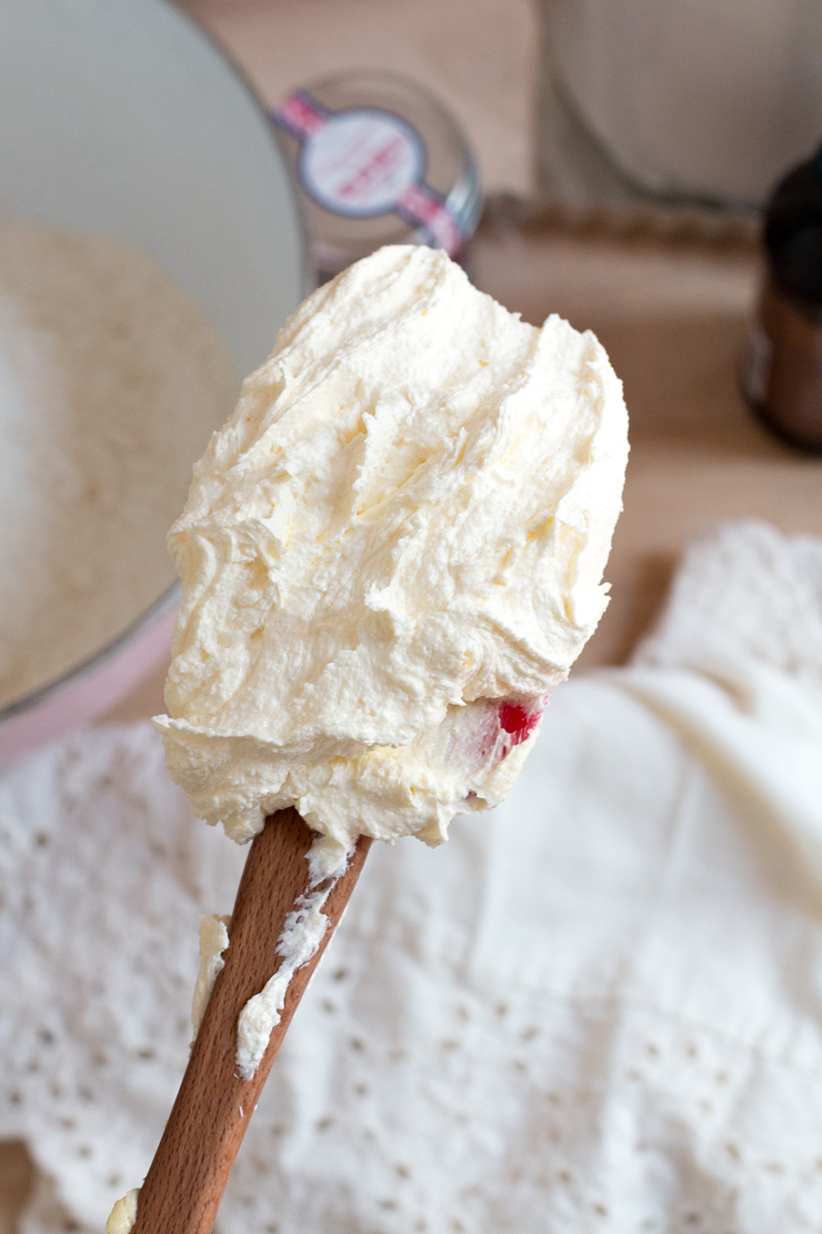 butter and sugar whipped together