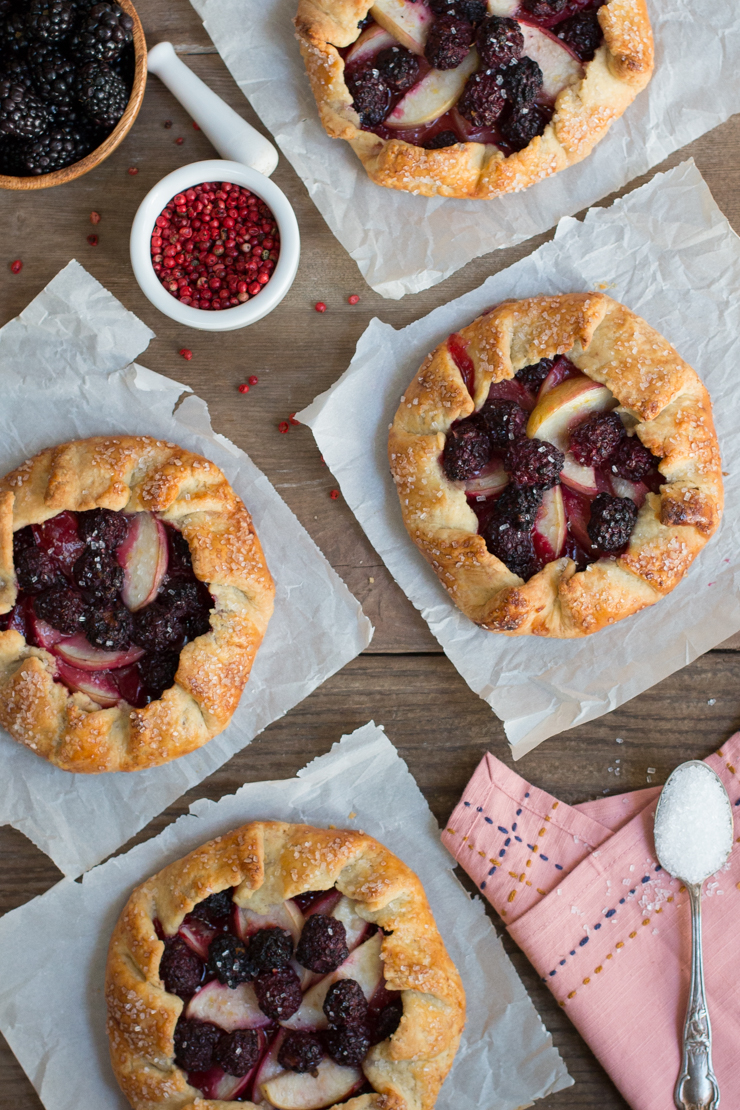 Blackberry Nectarine Galettes with Pink Peppercorn Crust