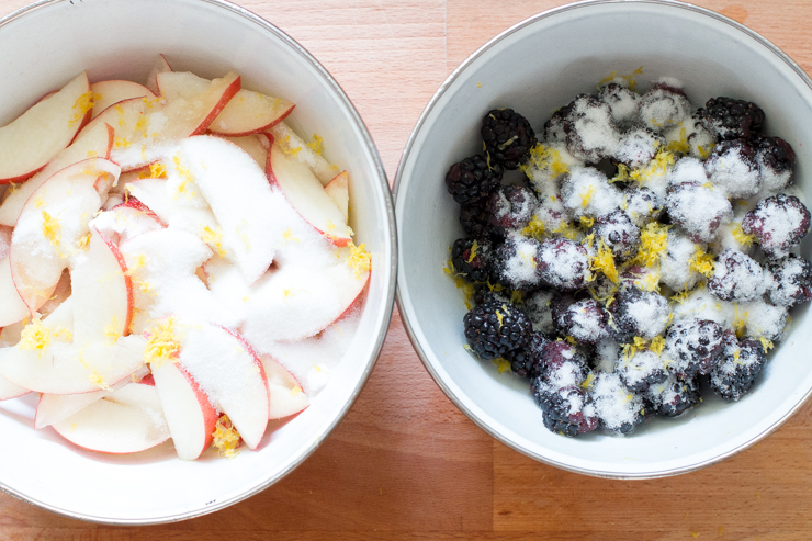 nectarines and blackberries