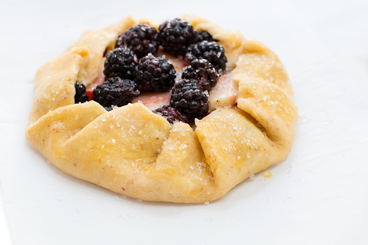 Blackberry Nectarine Galettes with Pink Peppercorn Crust prebake