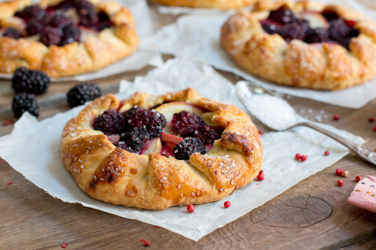 Blackberry Nectarine Galettes with Pink Peppercorn Crust