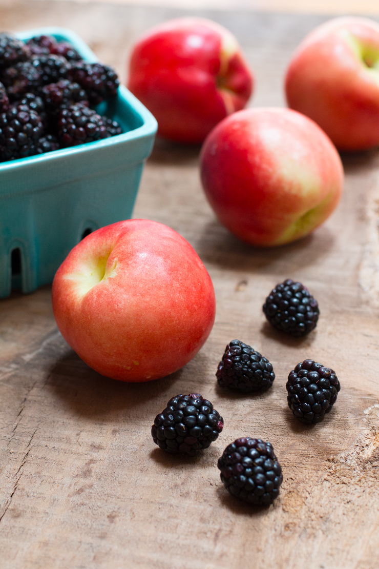 blackberries and nectarines