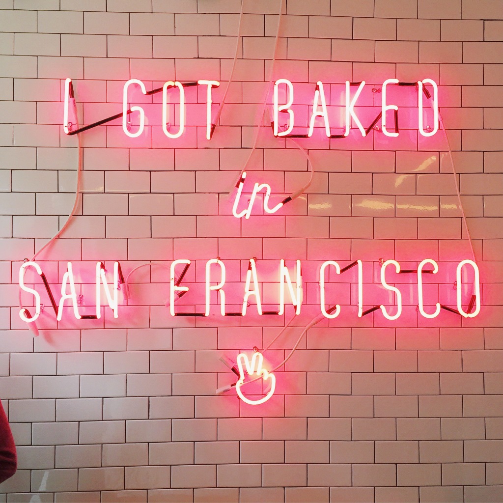 I got baked in San Francisco neon sign at Mr. Holmes Bakehouse