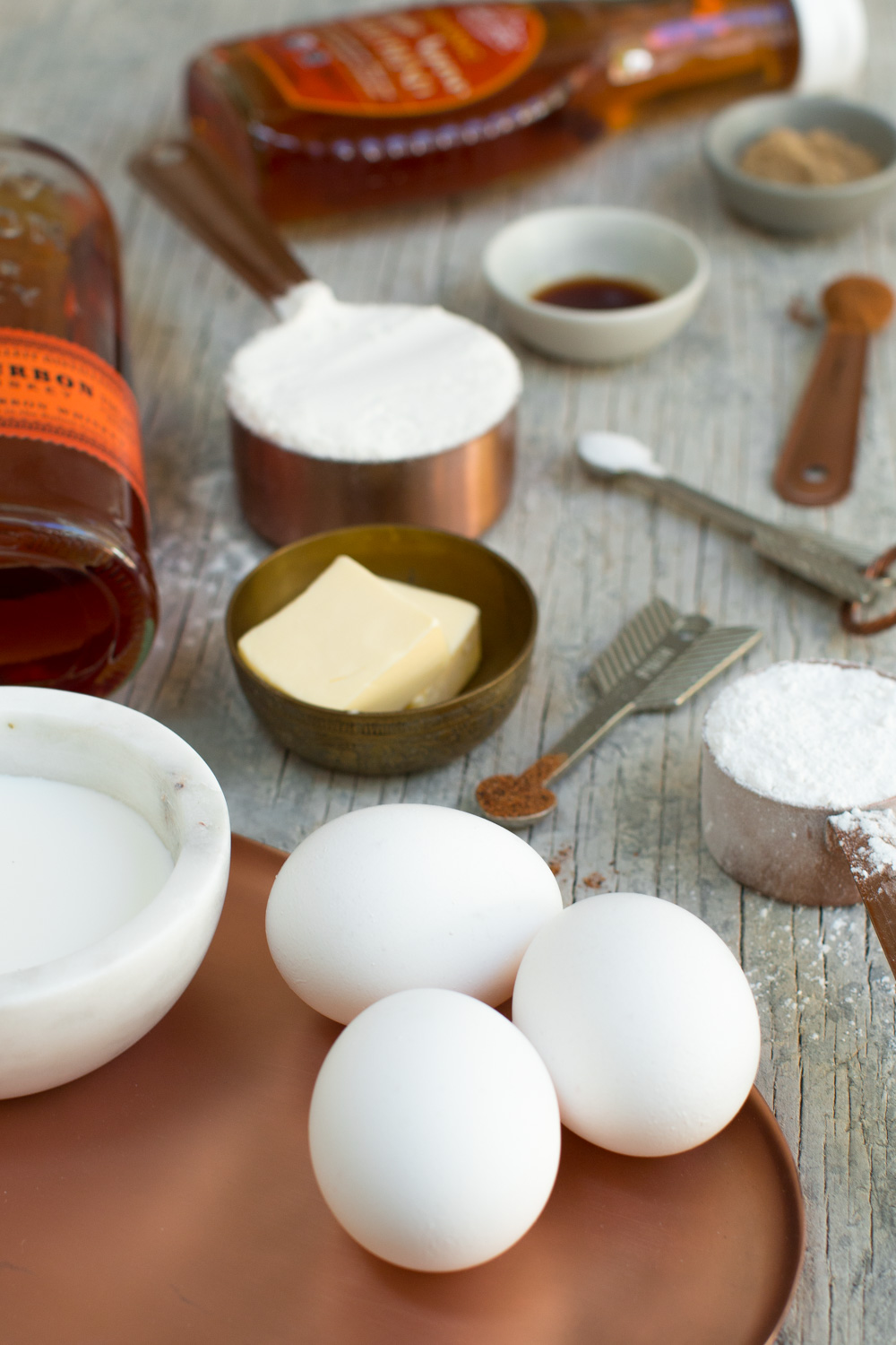 ingredients for Hootenanny Pancakes with Bourbon Maple Syrup
