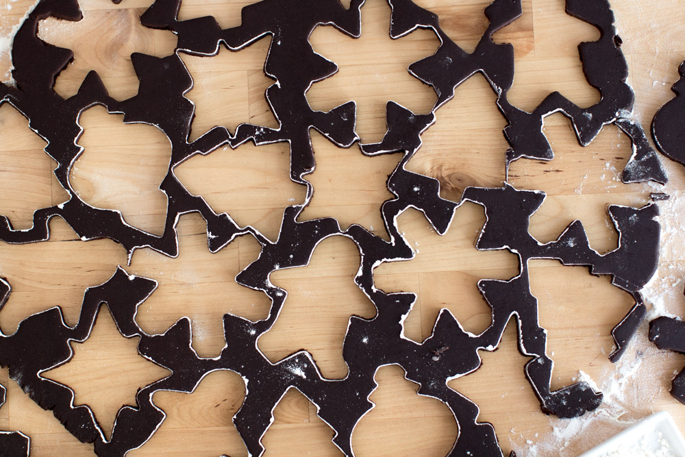 Peppermint Mocha Cookie dough cut