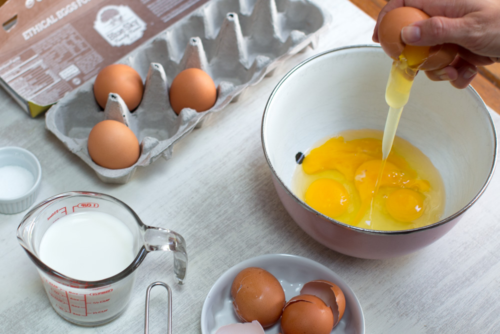 cracked eggs