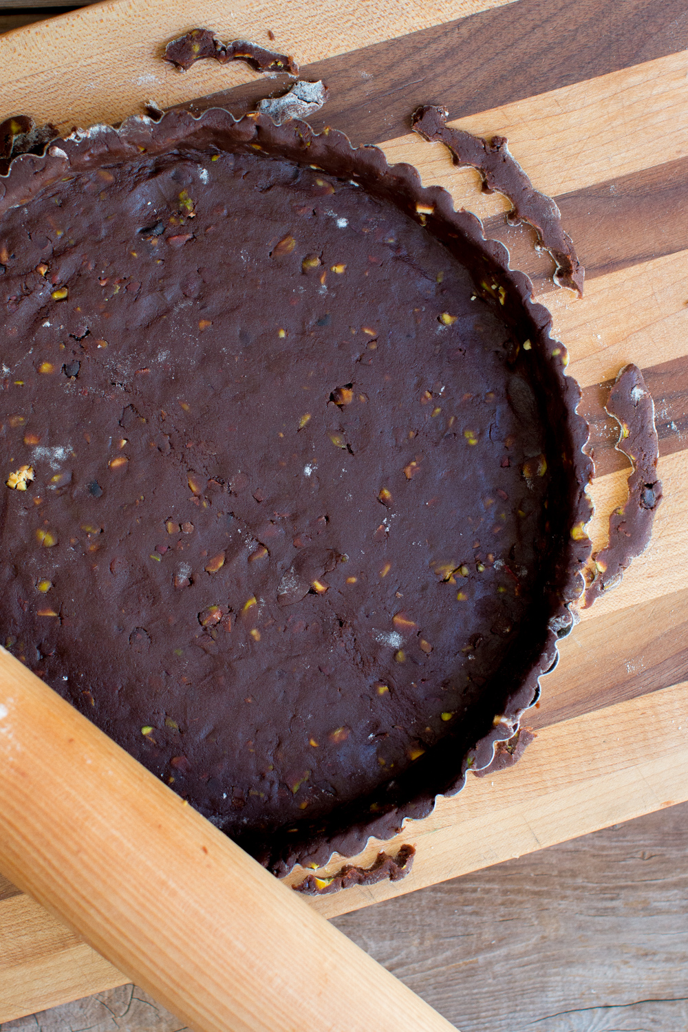 Chocolate Pistachio Tart Shell