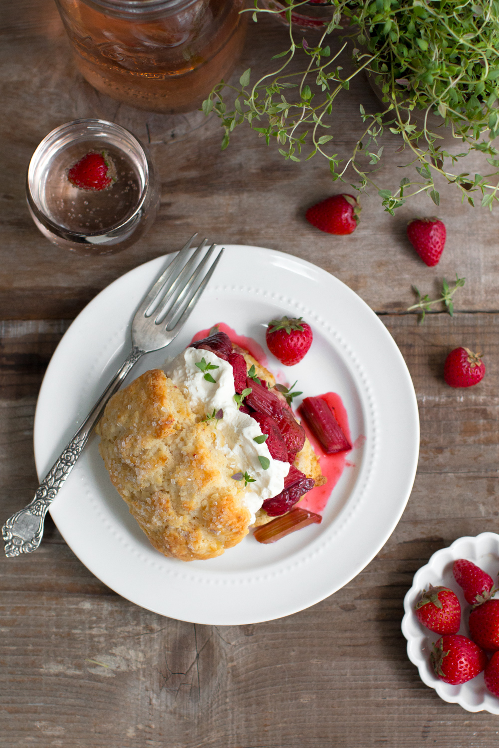 Strawberry Rhubarb Shortcake with Whipped Mascarpone-16