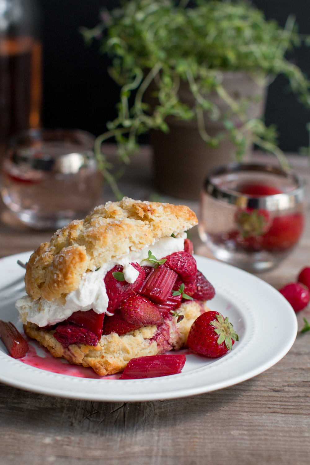 Strawberry Rhubarb Shortcake with Whipped Mascarpone-8