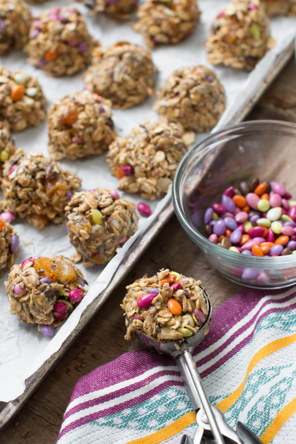 Scooping Sunflower Seed Energy Balls