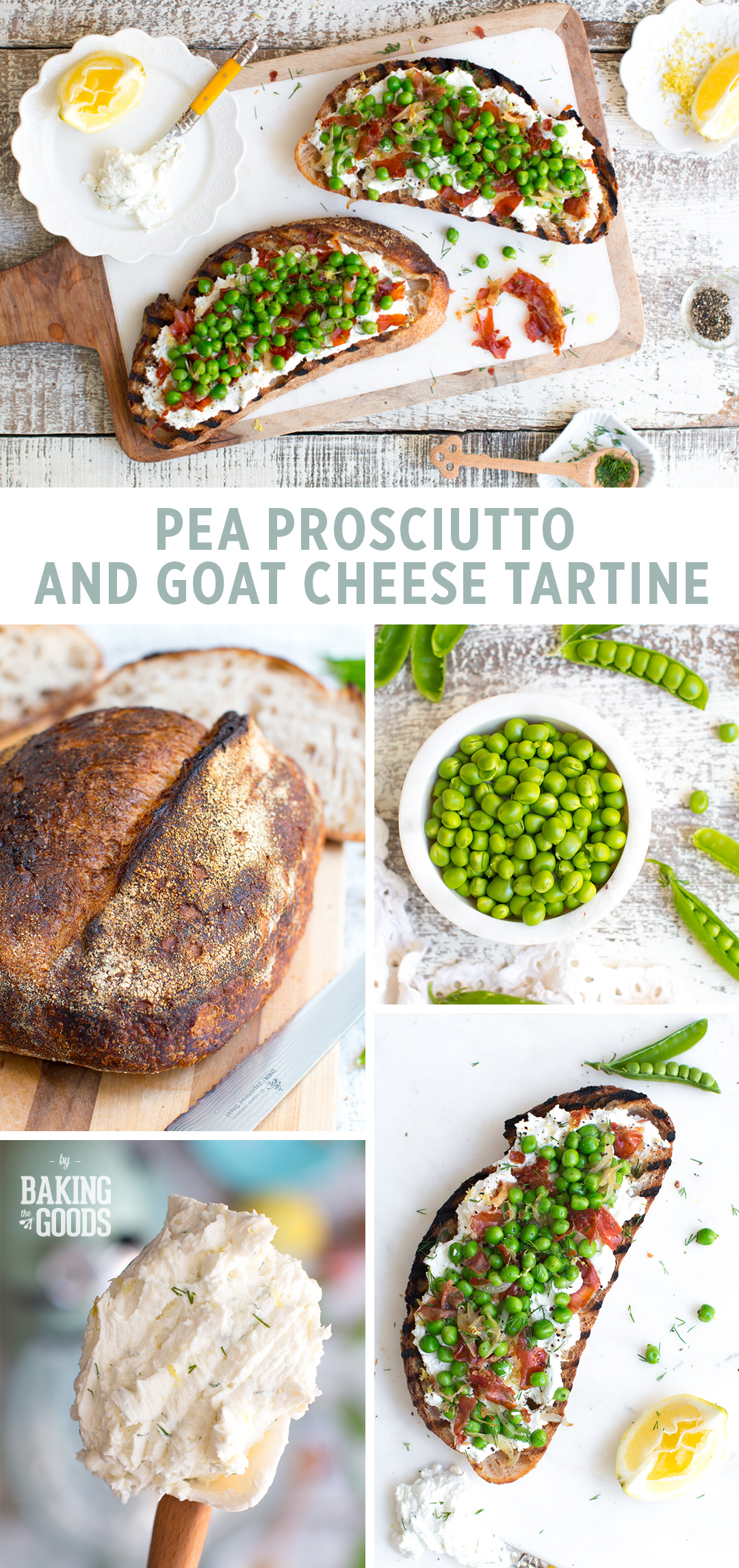 Pea Prosciutto Goat Cheese Tartine