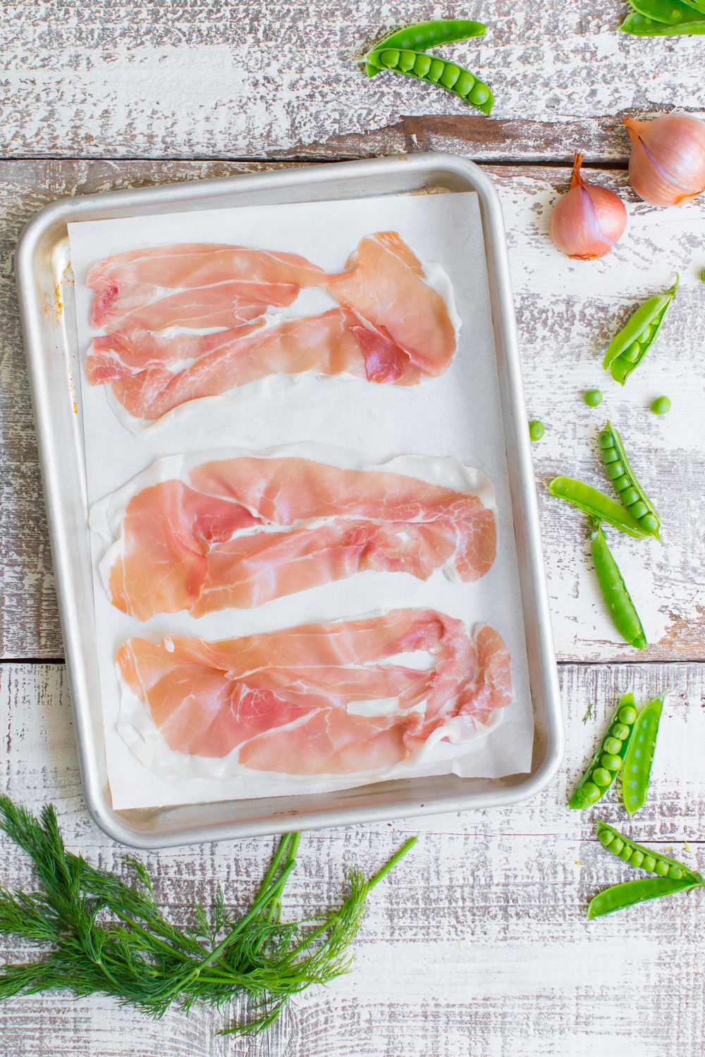 Prosciutto and peas
