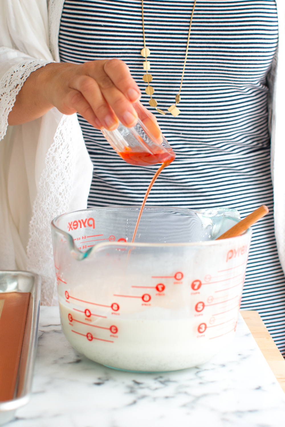 Aperol pour in panna cotta