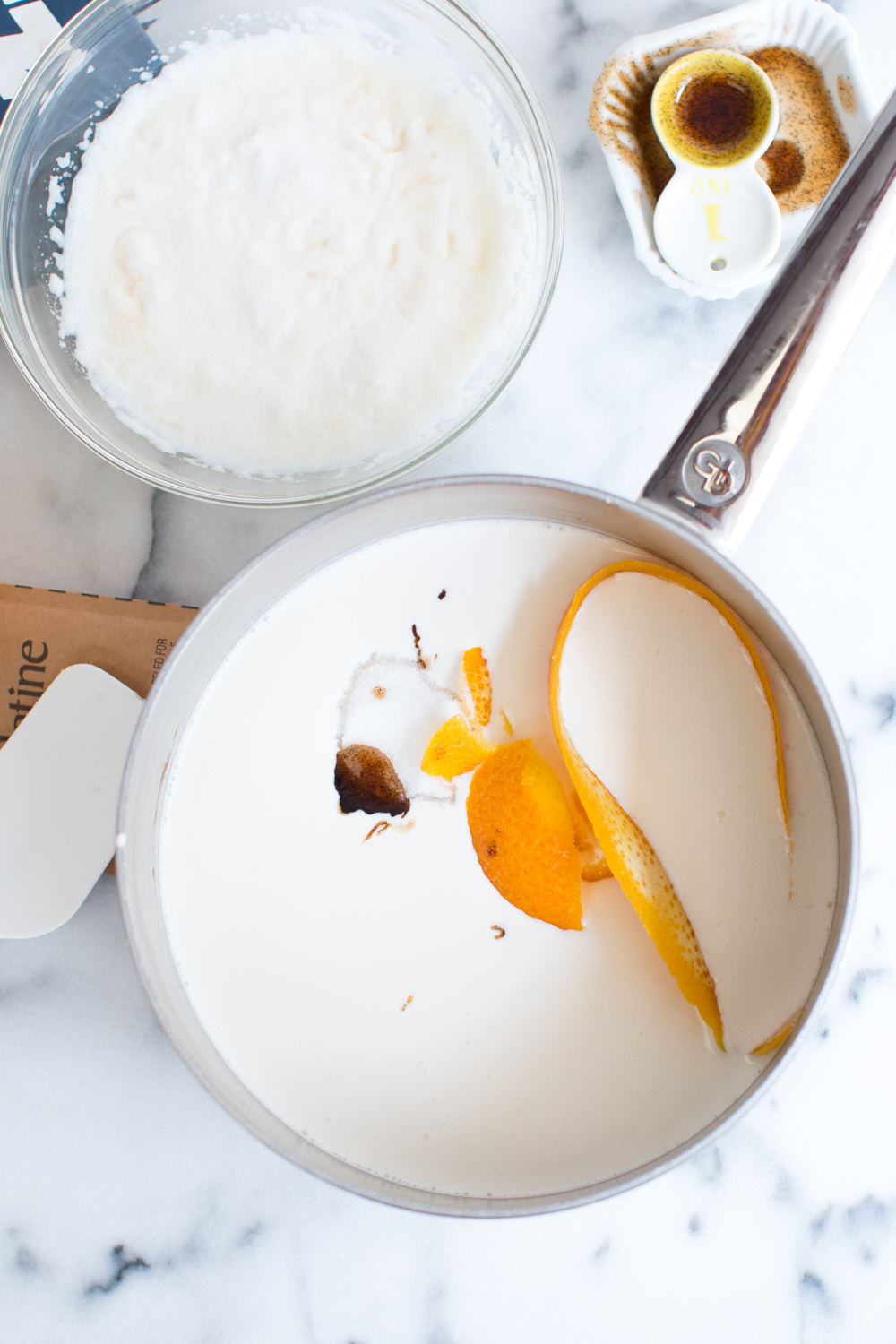Aperol Spritz Panna Cotta cream steep
