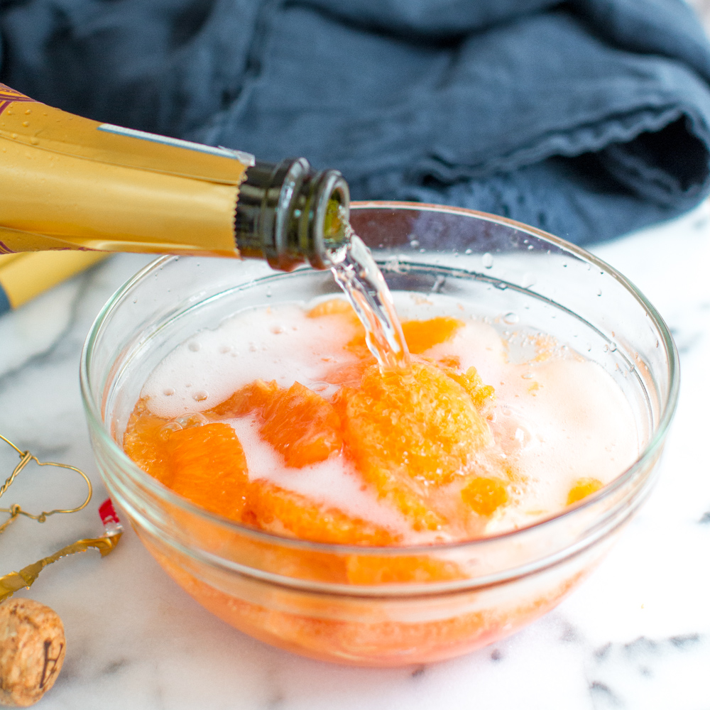 prosecco soaked oranges