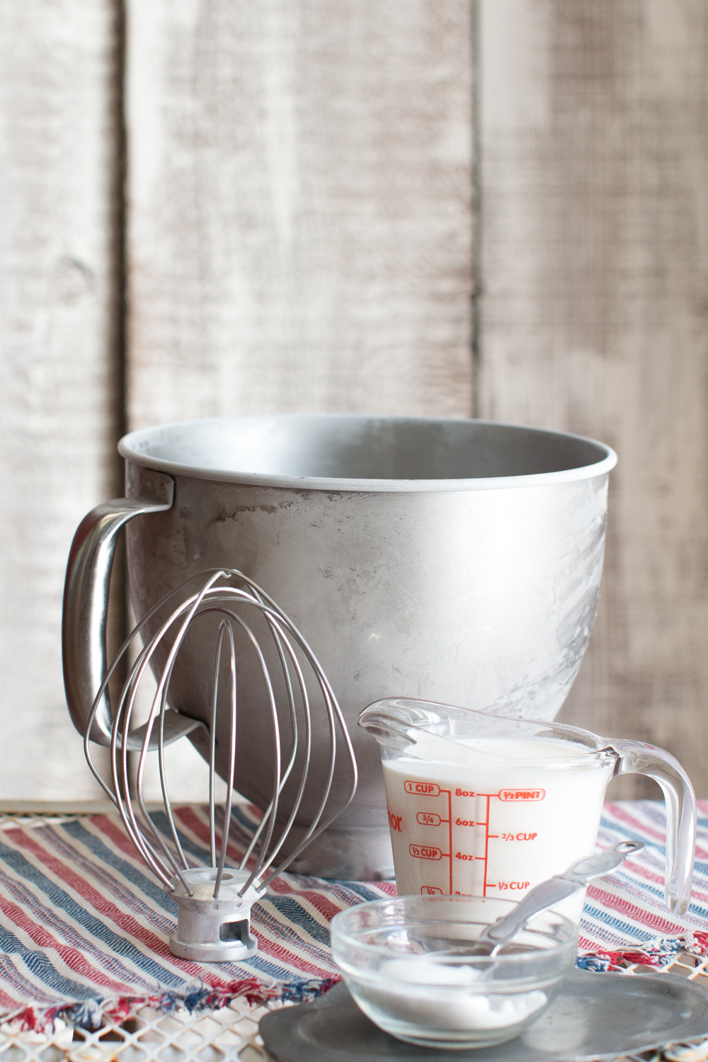 freeze the mixing bowl and whisk attachment