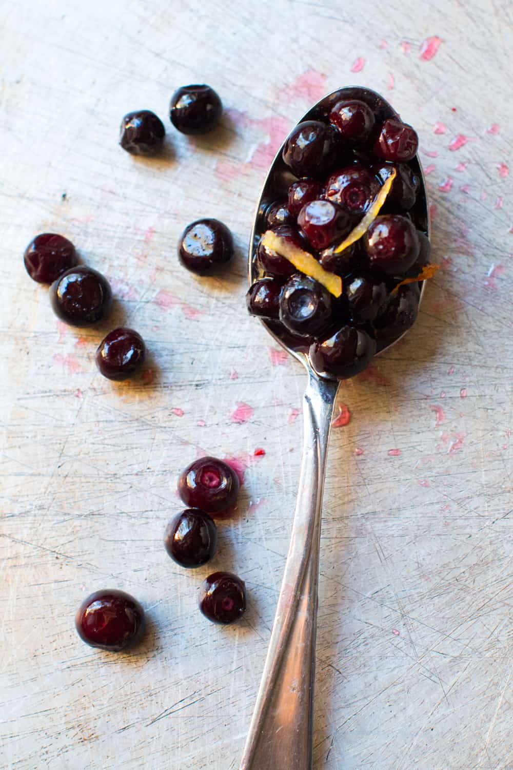 huckleberries by the spoonful