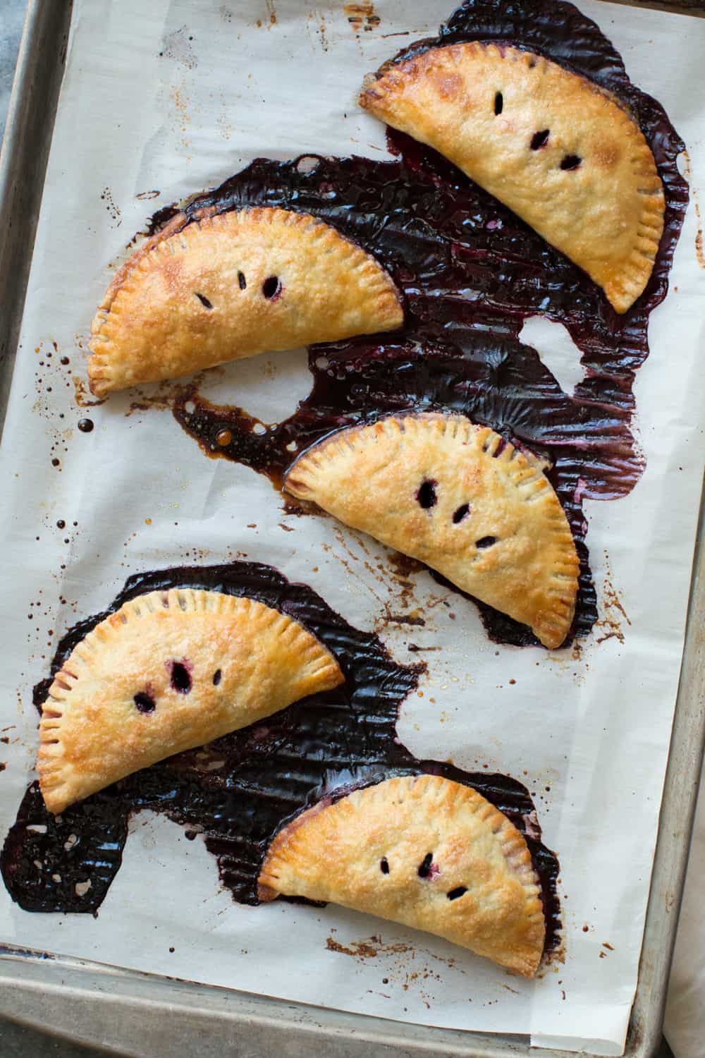 Huckleberry Hand Pies baked