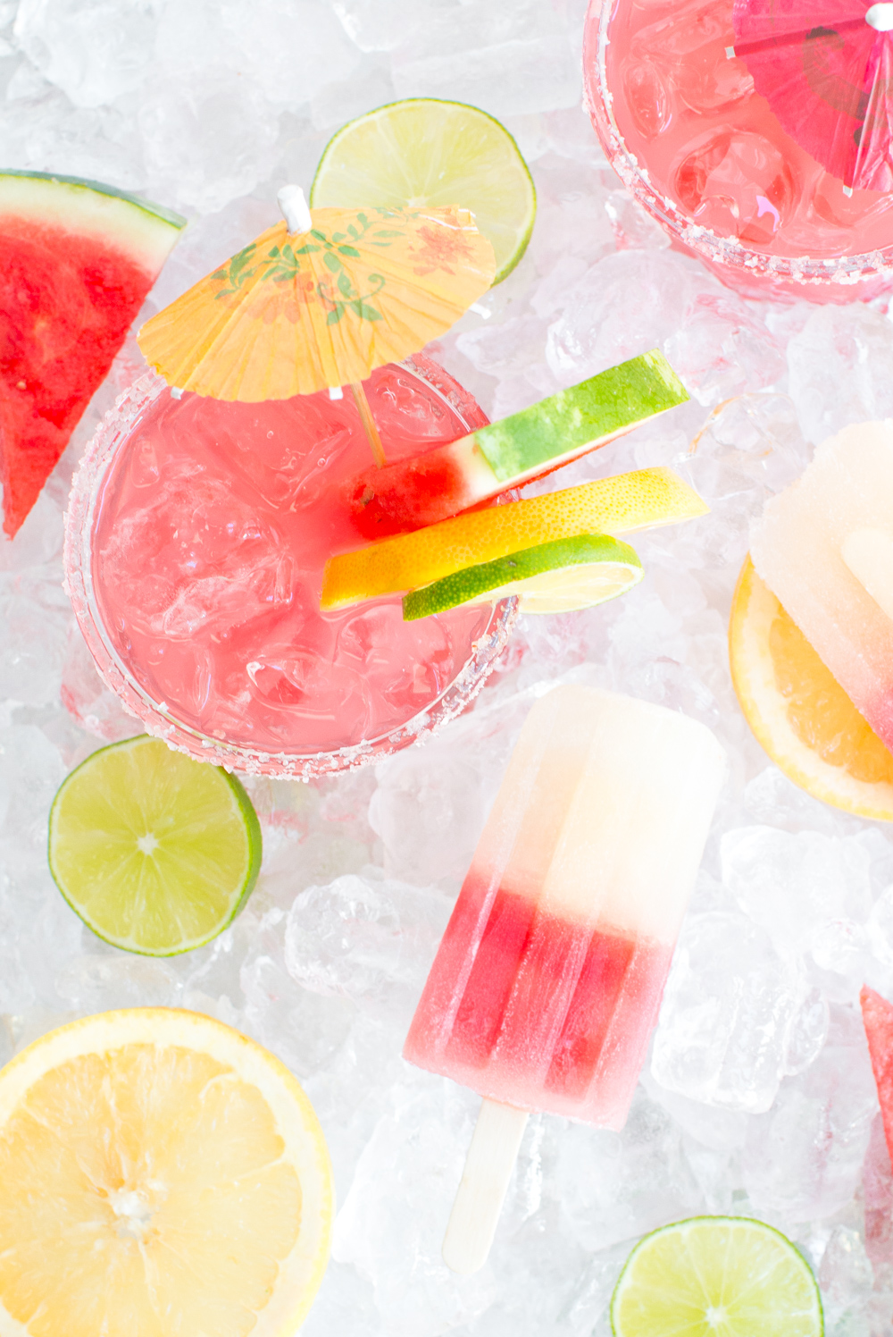 Watermelon Palomas and Watermelon Paloma Popsicles