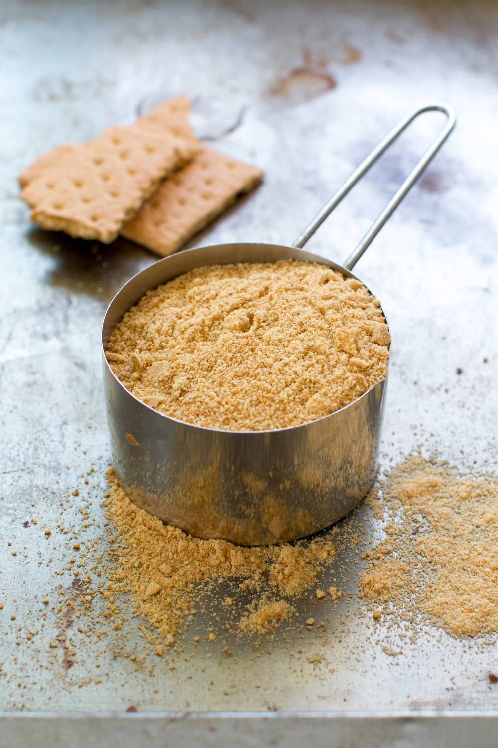 Nutella S'mores Cookie Cups - ground graham crackers