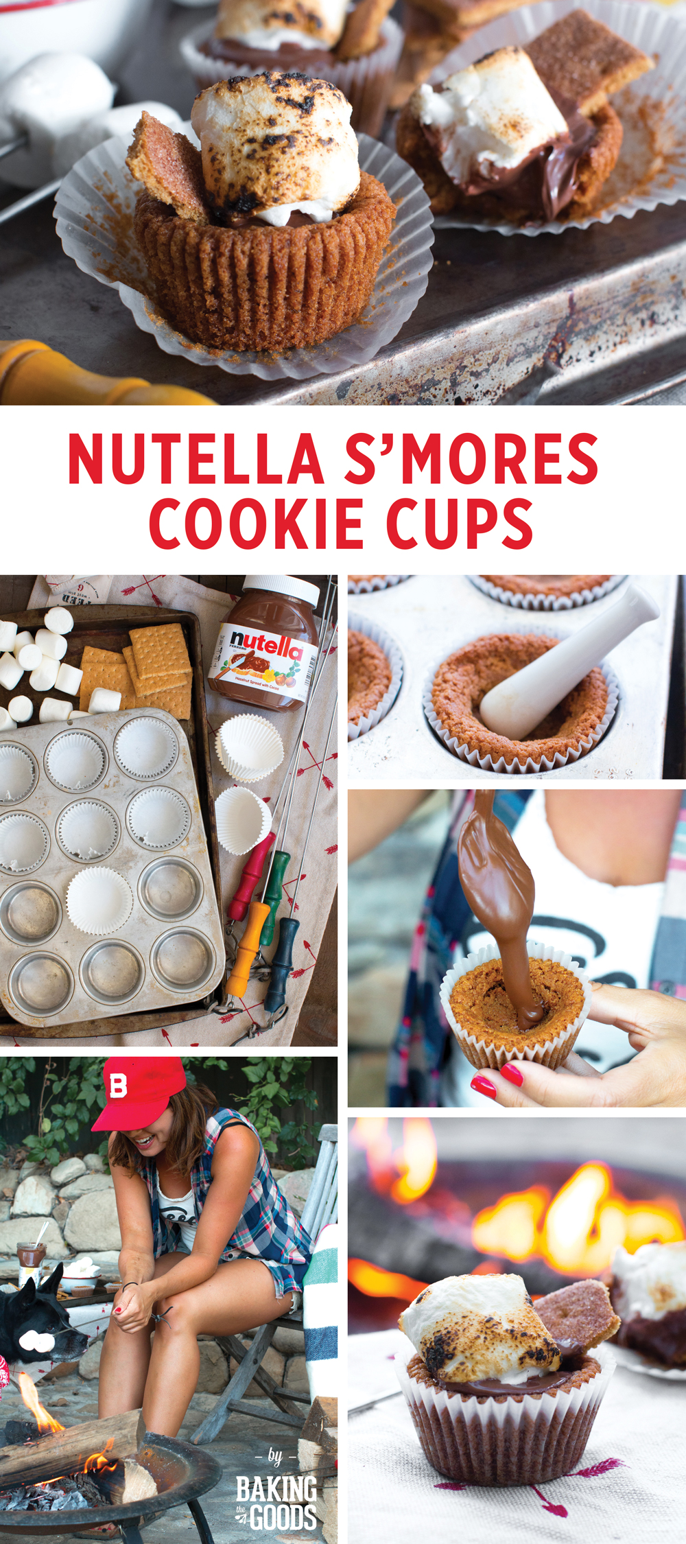 Nutella S'mores Cookie Cups by Baking The Goods