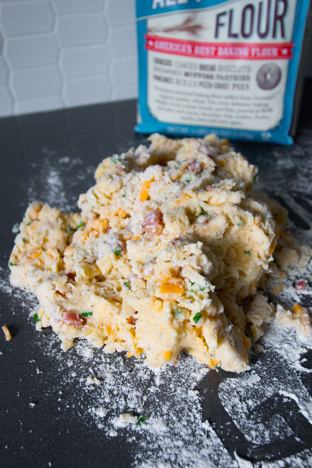 Baking The Goods Smoked Cheddar Pancetta Scone dough