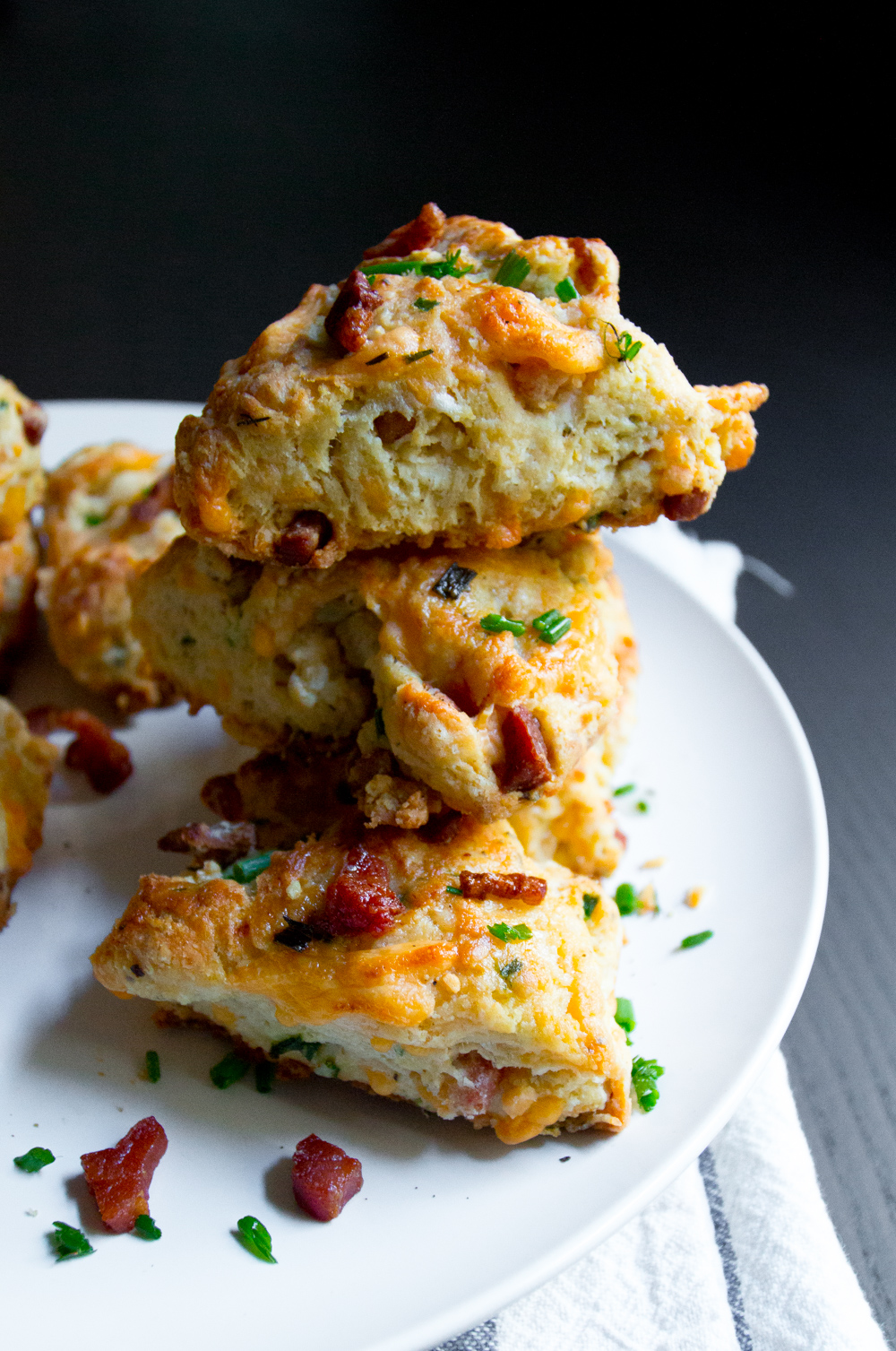 Cheddar Pancetta Scones piled high