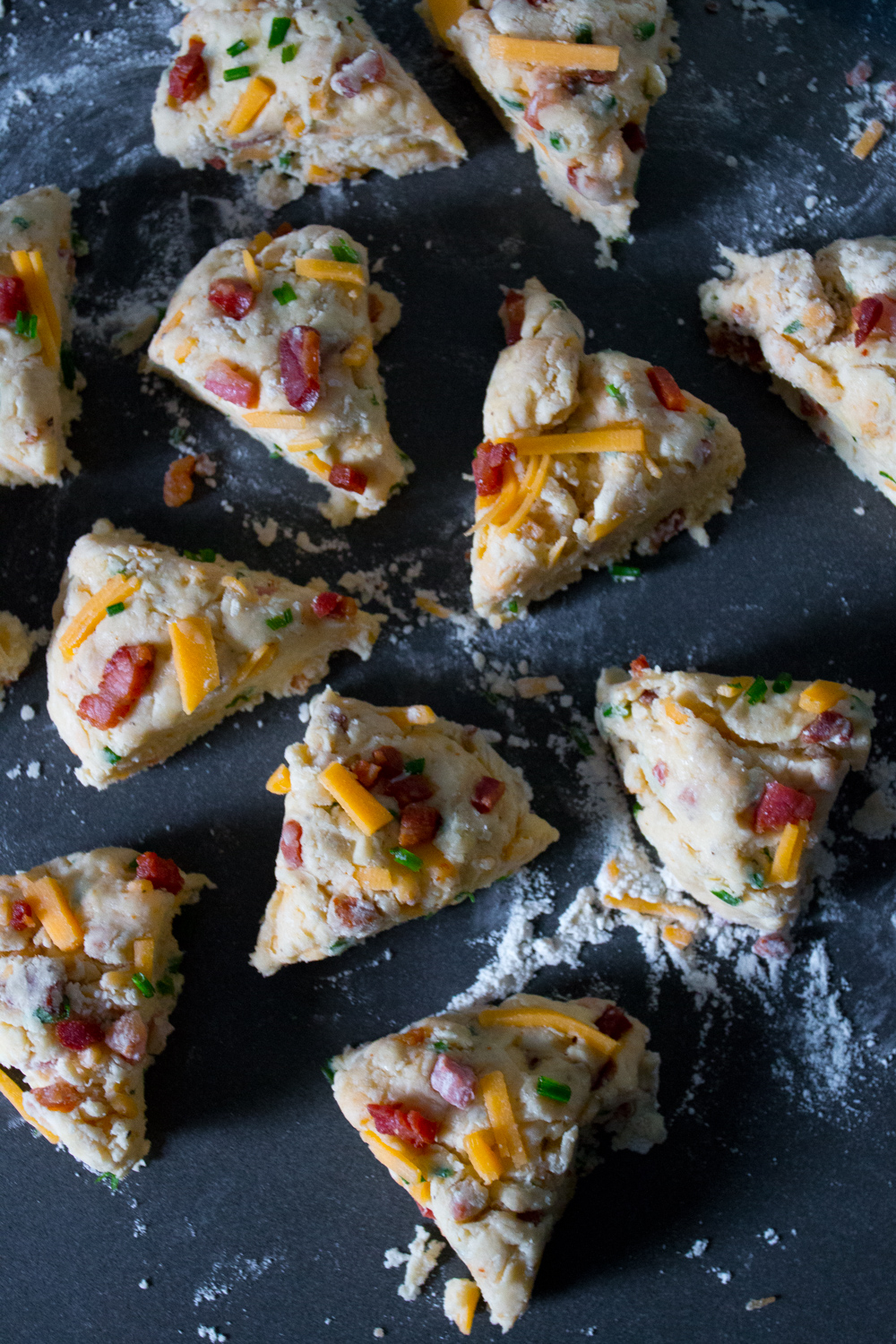 Slice each dough disk into 6 wedges, for a dozen little flavor bombs.