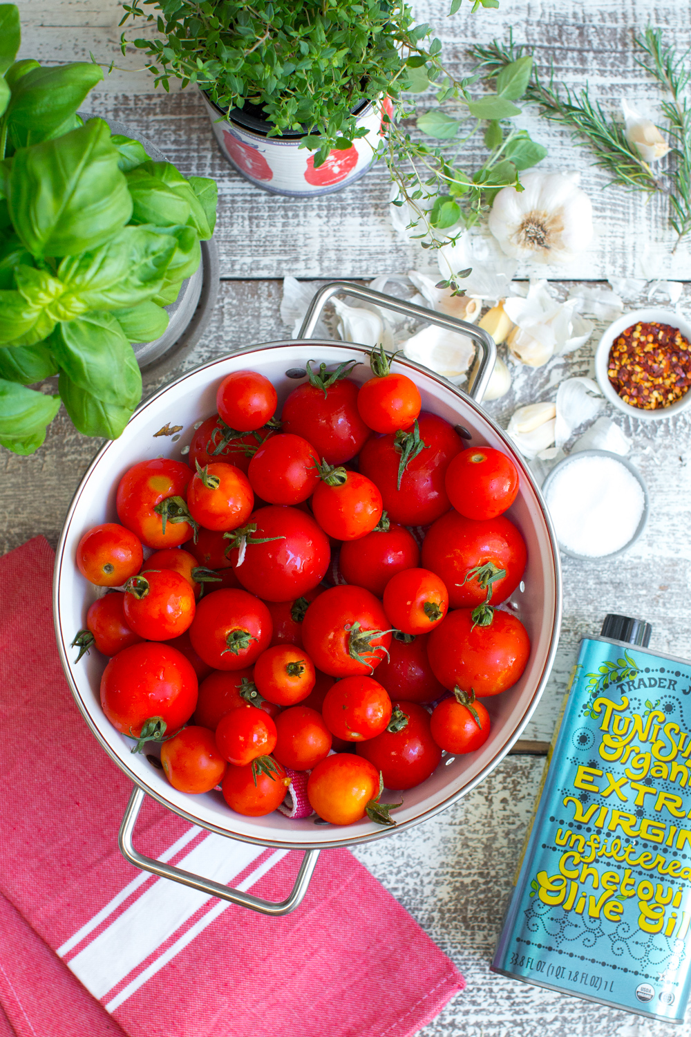 Tomato Confit ingredients