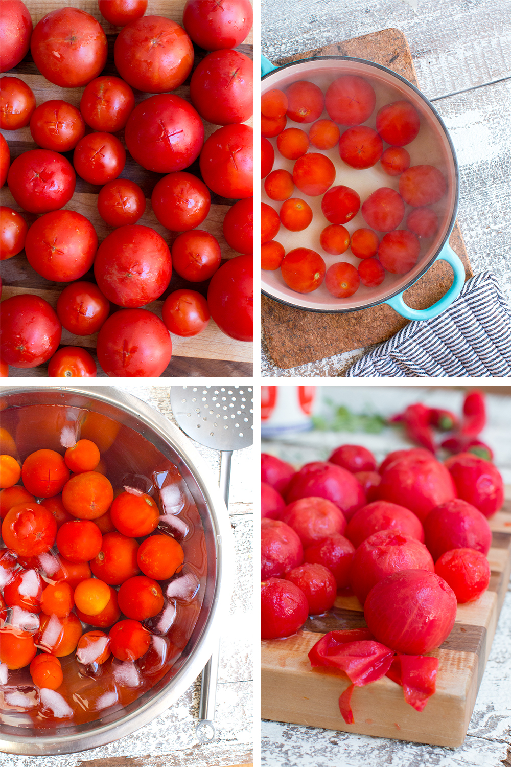 blanching tomatoes
