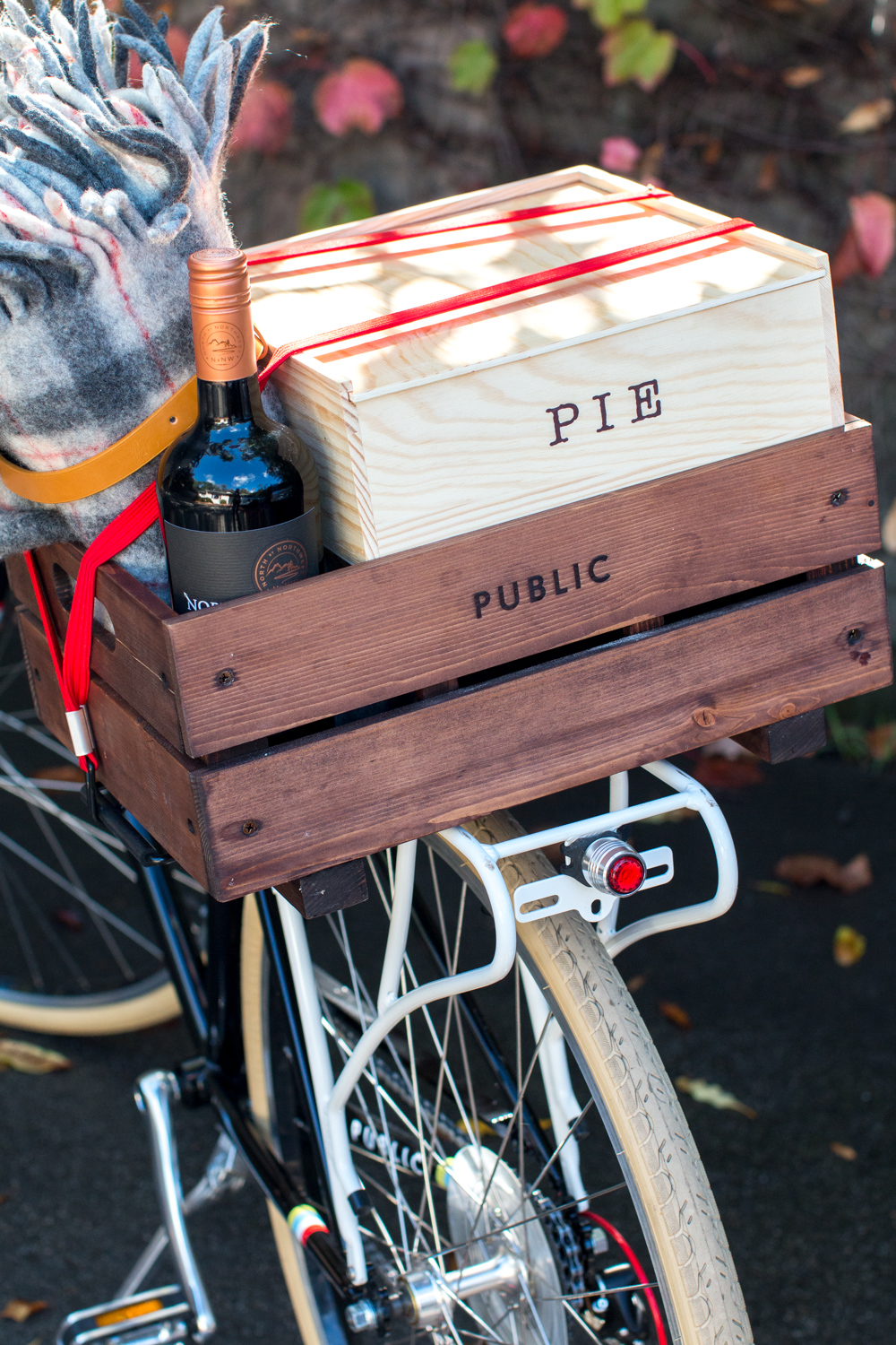 PUBLIC Wooden Bicycle Crate filled
