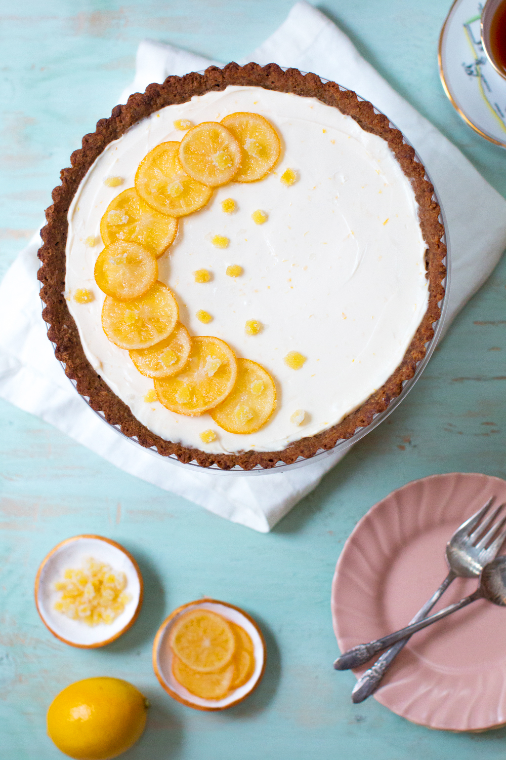 Meyer Lemon Ginger Molasses Tart