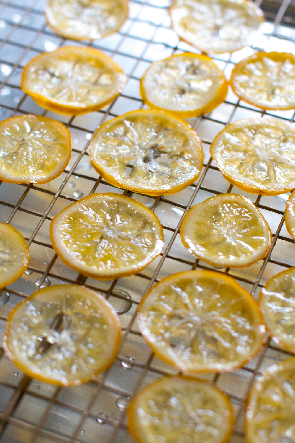 candied meyer lemon drying